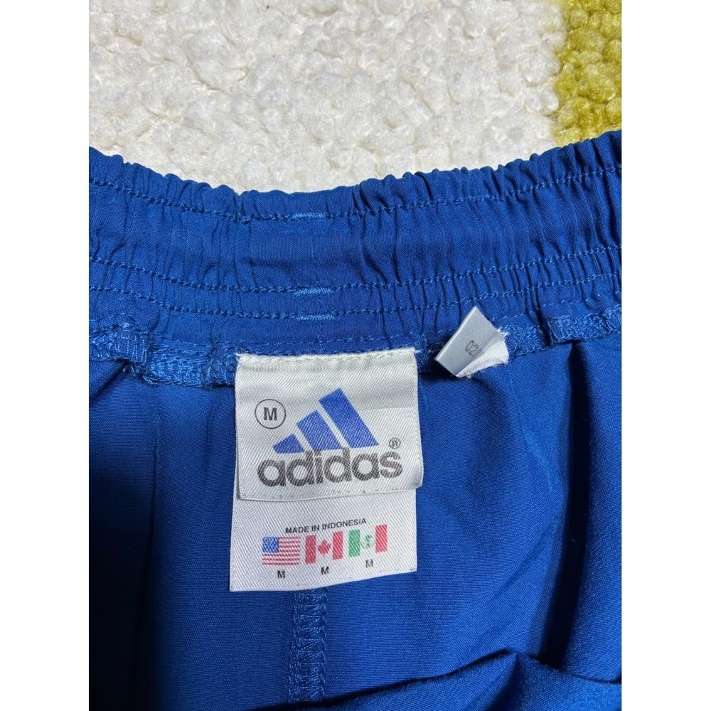 Adidas Mens Blue White Olive Green 3-Stripe Athletic Training Shorts Size M - Picture 6 of 8